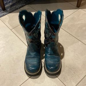 Ariat Fat Baby/Pro Baby teal boots